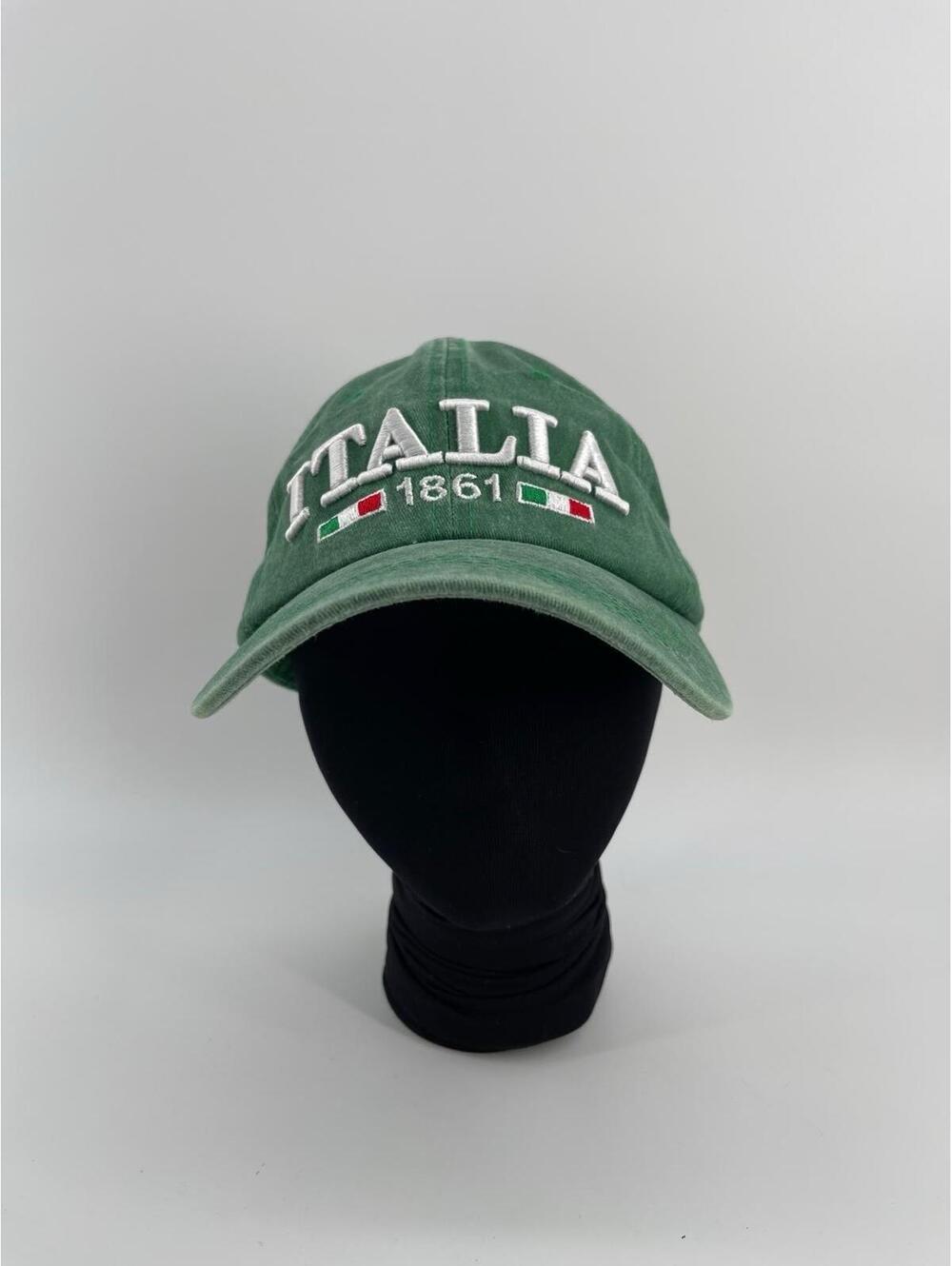 Italy Italia 1861 Embroidered Green Adjustable Hat Cap Cotton OSFA